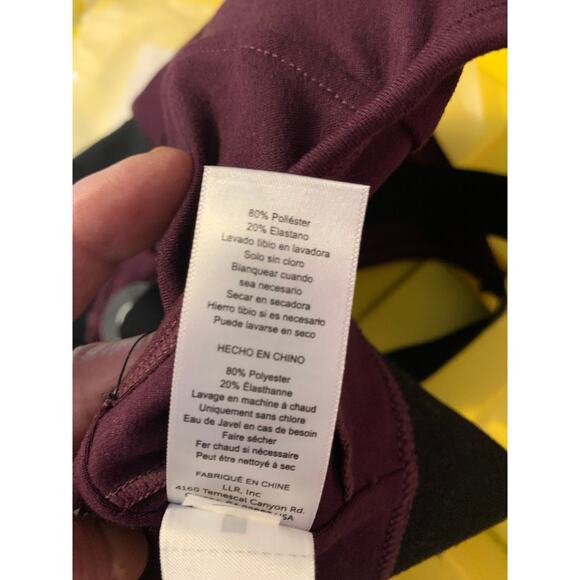 Rise by Lularoe NWT Medium Women's Wicking Sports Bra Wine/Purple Color - Picture 9 of 9